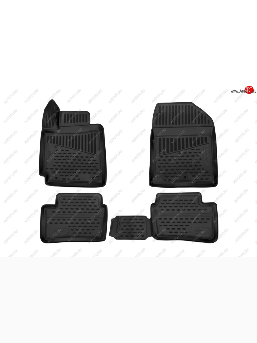 Комплект 3D ковриков в салон с повышенной износостойкостью Format KIA Picanto 3 JA хэтчбэк 5 дв. дорестайлинг (2017-2021)  с доставкой в г. Керчь