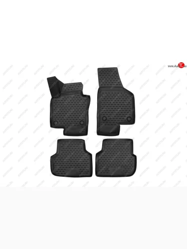 Комплект 3D ковриков в салон с повышенной износостойкостью Format Volkswagen Jetta A6 седан дорестайлинг (2011-2015)