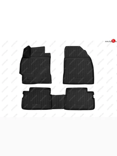 Комплект 3D ковриков в салон с повышенной износостойкостью Format Toyota Corolla E140 седан рестайлинг (2009-2013)