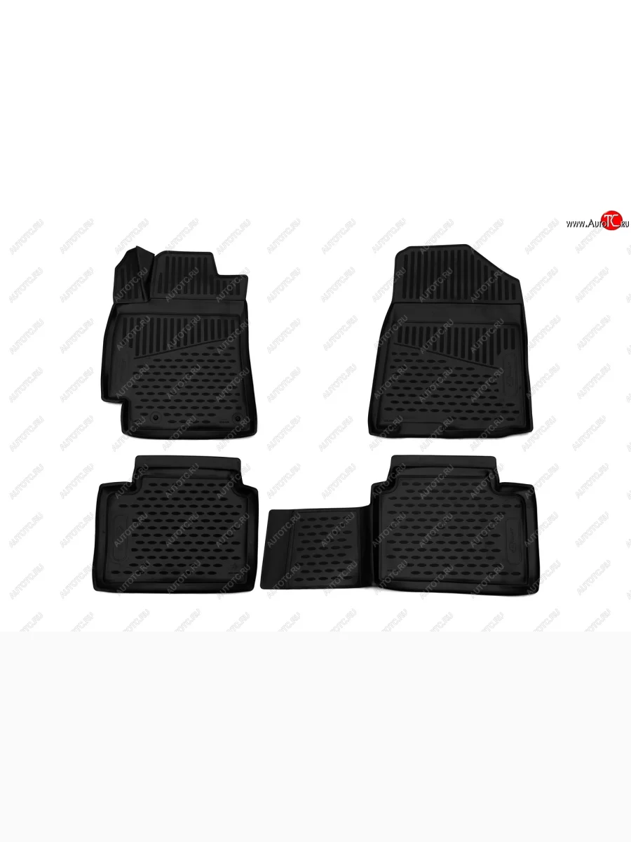 Комплект 3D ковриков в салон с повышенной износостойкостью Format KIA Forte 3 BD седан дорестайлинг (2018-2021)  с доставкой в г. Керчь