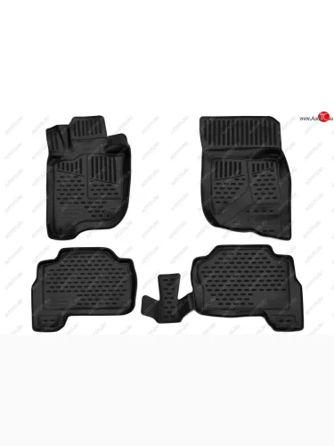 Комплект 3D ковриков в салон с повышенной износостойкостью Format Mitsubishi Pajero Sport  QE (2015-2021) дорестайлинг