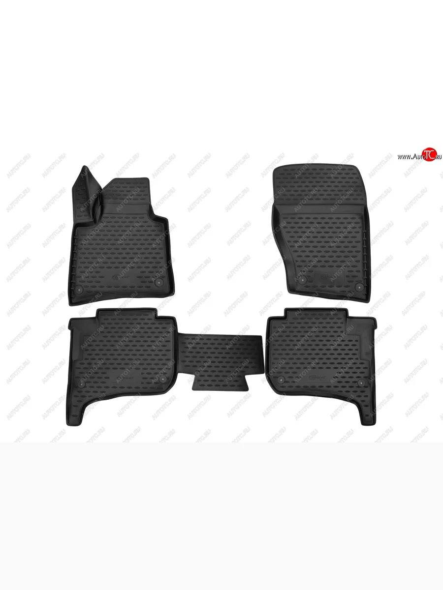 Комплект 3D ковриков в салон с повышенной износостойкостью (2-х зонный климат-контроль) Format Volkswagen Touareg 2 NF дорестайлинг (2010-2014)  с доставкой в г. Керчь