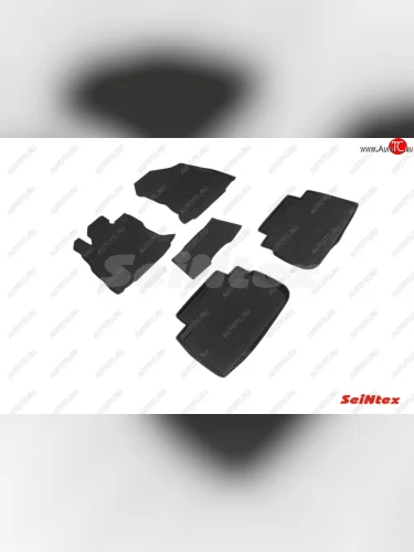 Резиновые коврики в салон с высоким бортом SeiNtex Subaru Forester SK/S14 дорестайлинг (2018-2021)