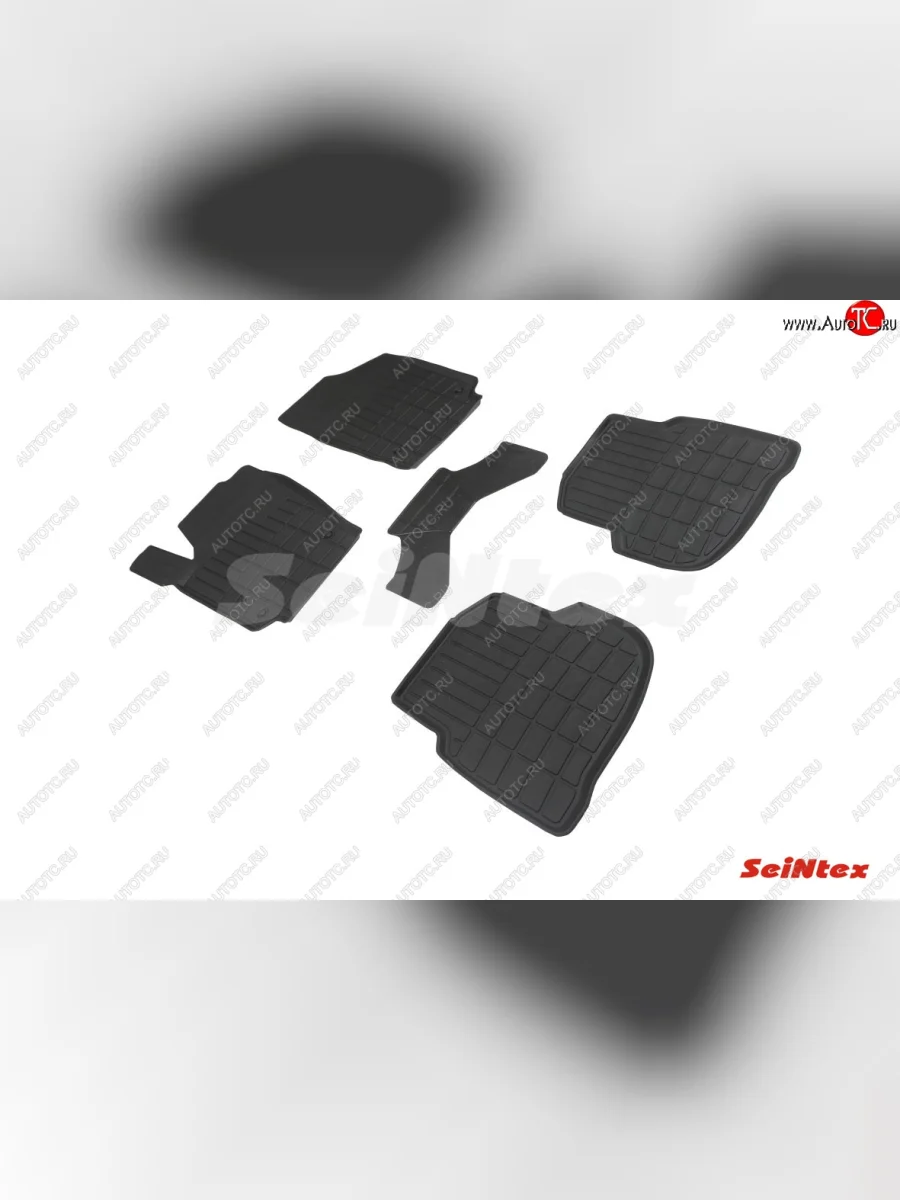 Резиновые коврики в салон с высоким бортом SeiNtex Volkswagen Polo Mk5 6R,6C,61 седан дорестайлинг (2009-2015)  в Керчи Республика Крым