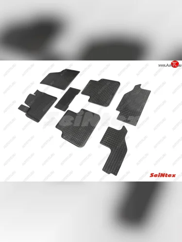 Резиновые коврики в салон с рисунком Сетка SeiNtex Volkswagen Teramont 1 CA1 дорестайлинг (2016-2020)