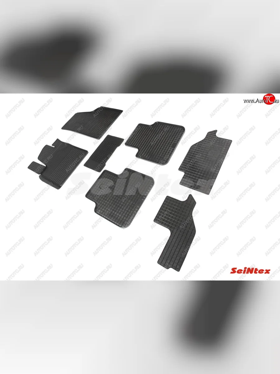 Резиновые коврики в салон с рисунком Сетка SeiNtex Volkswagen Teramont 1 CA1 дорестайлинг (2016-2020)  в Керчи Республика Крым