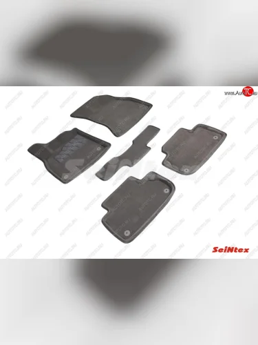 Комплект 3D ковриков в салон (ворсовые / серые) Seintex Audi Q5 FY рестайлинг (2020-2022)