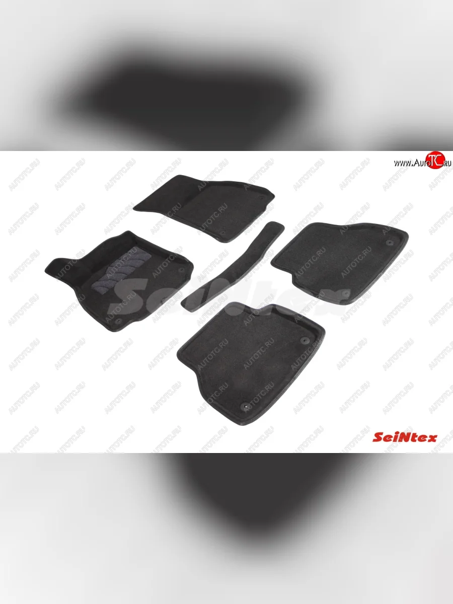 Комплект 3D ковриков в салон (ворсовые / чёрные) Seintex Audi A6 (C8) седан дорестайлинг (2018-2023)  с доставкой в г. Керчь