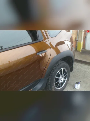 Комплект накладок на колёсные арки Petroil Tuning (Текстурная поверхность) Renault Duster  HS (2015-2021) рестайлинг