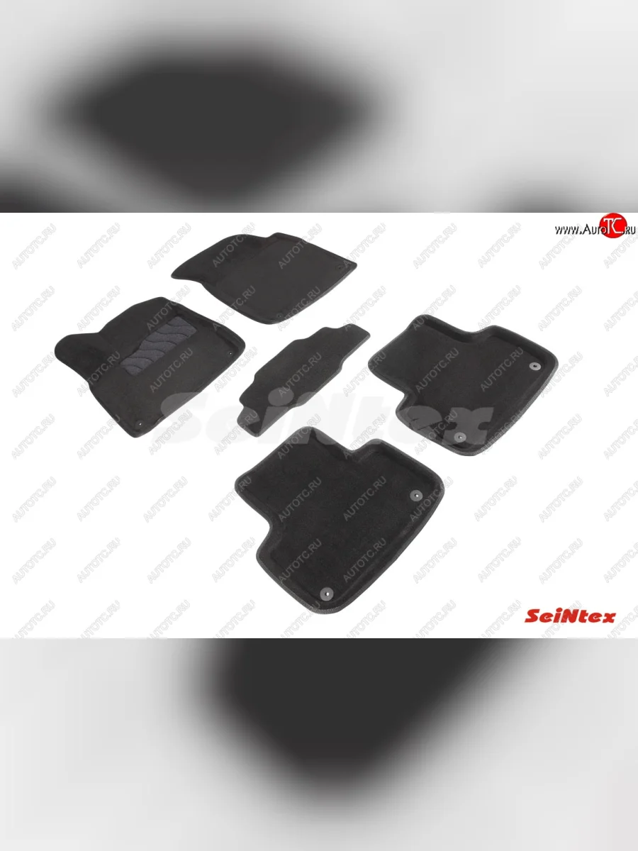 Комплект 3D ковриков в салон (ворсовые / чёрные) Seintex Audi Q8 4MN (2018-2022)  с доставкой в г. Керчь