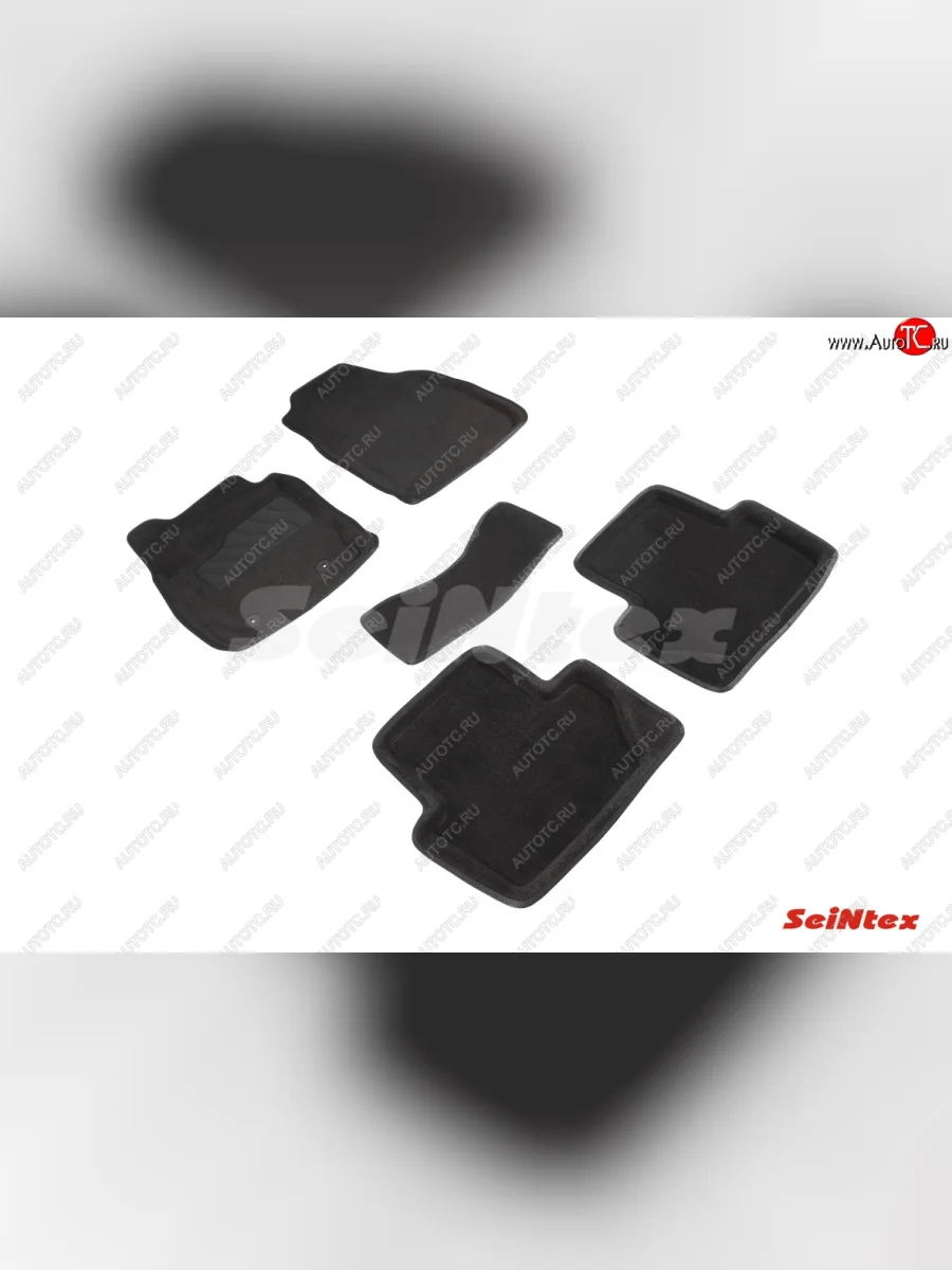 Комплект 3D ковриков в салон (ворсовые / чёрные) Seintex Ford EcoSport дорестайлинг (2013-2019)  в Керчи Республика Крым