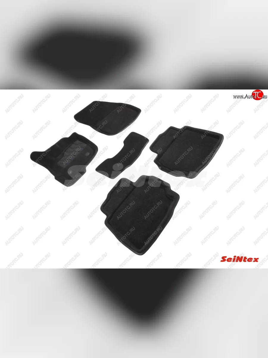 Комплект 3D ковриков в салон (ворсовые / чёрные) Seintex Ford Mondeo MK5 CD391 дорестайлинг универсал (2014-2018)  в Керчи Республика Крым