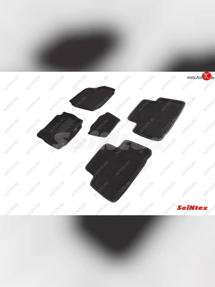 Комплект 3D ковриков в салон (ворсовые / чёрные) Seintex Ford S-Max 1 дорестайлинг (2006-2010)  в Керчи Республика Крым