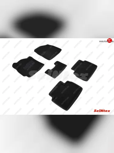 Комплект 3D ковриков в салон (ворсовые / чёрные) Seintex Hyundai Elantra AD дорестайлинг (2016-2019)