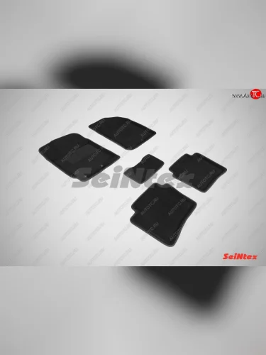 Комплект 3D ковриков в салон (ворсовые / чёрные) Seintex KIA Rio 3 QB хэтчбек 5 дв. рестайлинг (2015-2017)