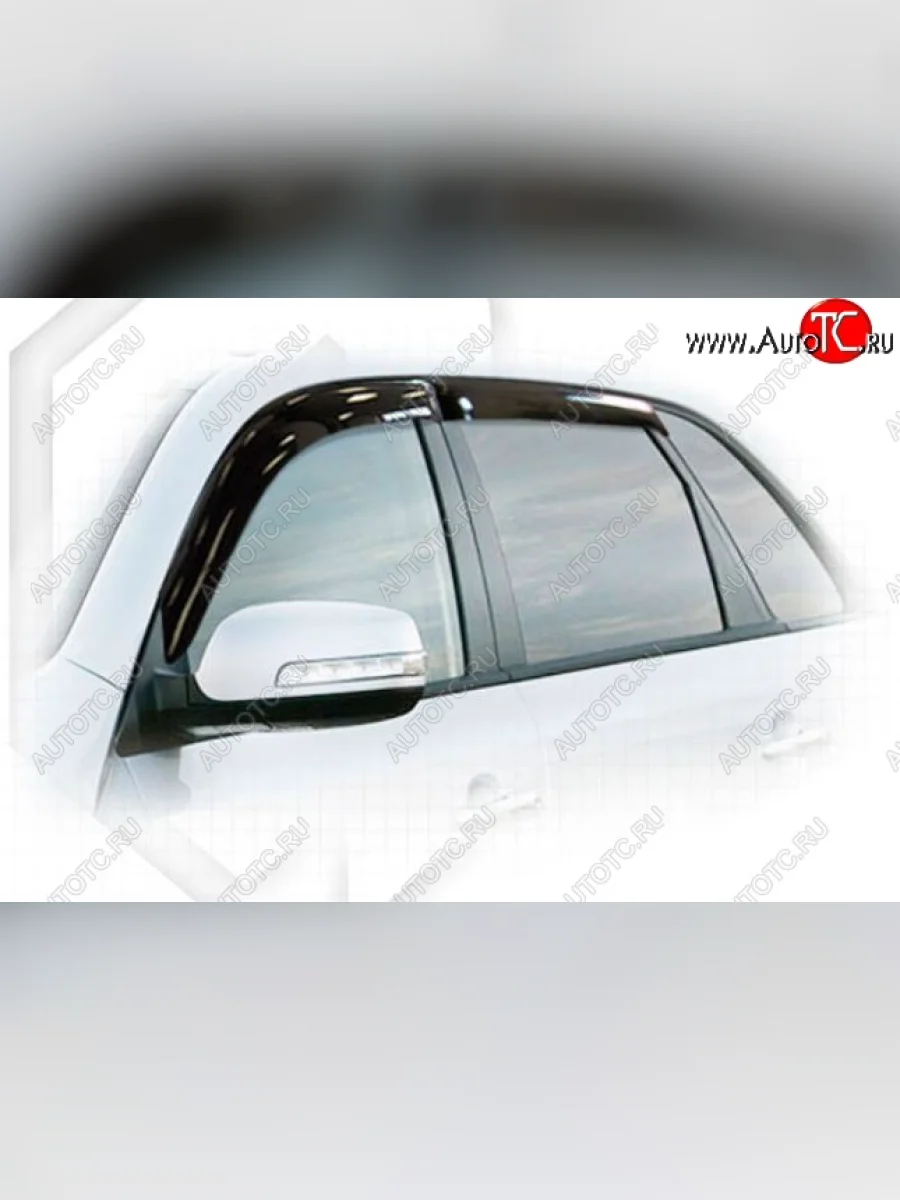 Дефлектора окон CA-Plastic KIA Sorento XM рестайлинг (2012-2015) (Classic полупрозрачный, Без хром.молдинга)  в Перми Пермском крае