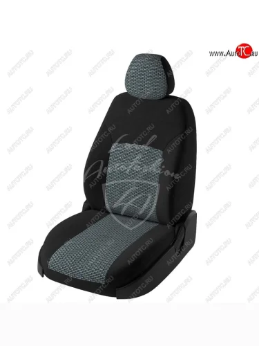 Чехлы для сидений Lord Autofashion Дублин (жаккард) (Черный, вставка Сеул серый) Renault Duster HS дорестайлинг (2010-2015)