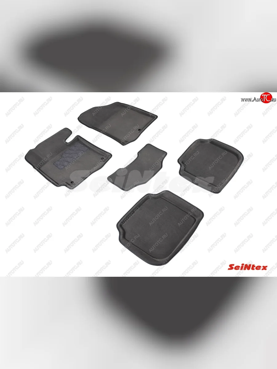 Комплект 3D ковриков в салон (ворсовые / серые) Seintex KIA Cerato 3 YD рестайлинг седан (2016-2019)  в Перми Пермском крае