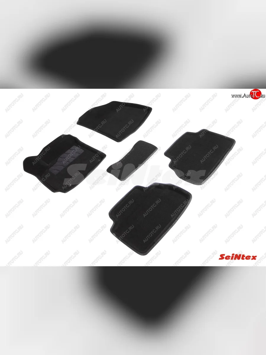 Комплект 3D ковриков в салон (ворсовые / чёрные) Seintex  KIA Soul (2018-2022) SK3  в Самаре Самарской области