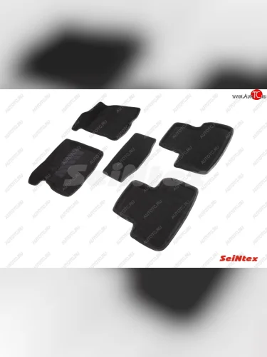 Комплект 3D ковриков в салон (ворсовые / чёрные) Seintex Лада ВАЗ Приора 2170 седан дорестайлинг (2007-2014)