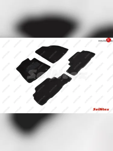 Комплект 3D ковриков в салон (ворсовые / чёрные) Seintex Lexus RX270 AL10 дорестайлинг (2010-2012)