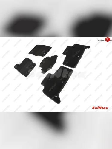 Комплект 3D ковриков в салон (ворсовые / чёрные) Seintex Land Rover Discovery 5 L462 дорестайлинг (2016-2020)