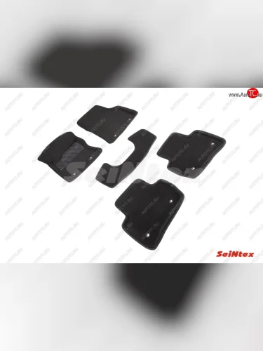 Комплект 3D ковриков в салон (ворсовые / чёрные) Seintex Land Rover Range Rover Velar 1 L560 дорестайлинг (2017-2022)