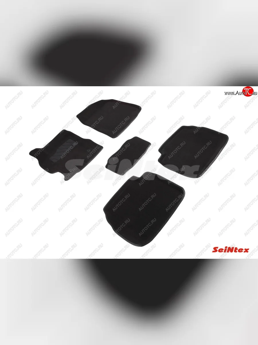 Текстильные коврики в салон SEINTEX 3D Mazda 6 GH дорестайлинг лифтбэк (2007-2010) (черные)  с доставкой в г. Пермь