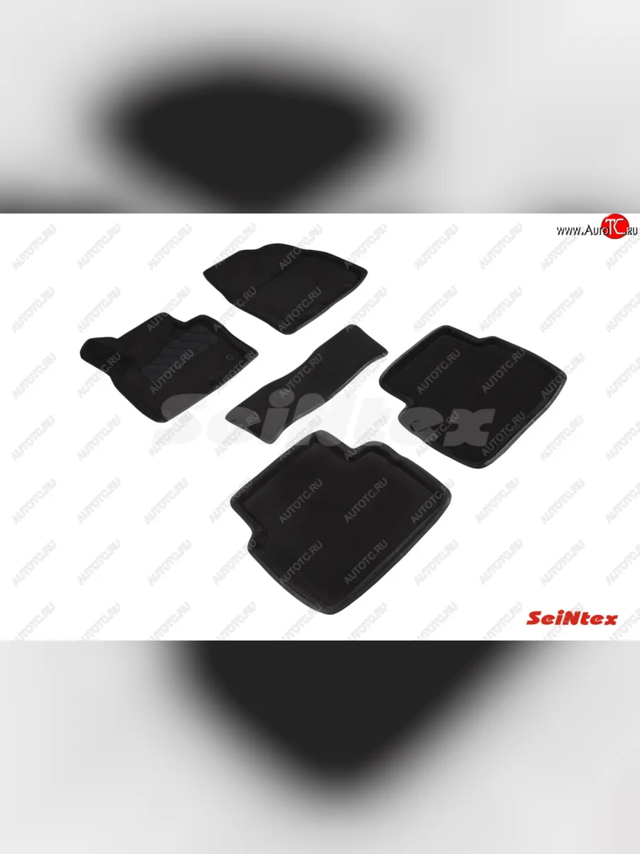Комплект 3D ковриков в салон (ворсовые / чёрные) Seintex Mazda CX-5 KF (2016-2025)  с доставкой в г. Керчь