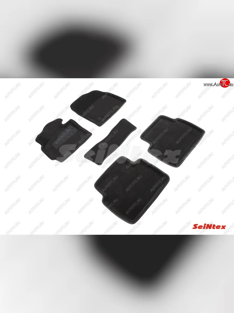 Комплект 3D ковриков в салон (ворсовые / чёрные) Seintex Mazda CX-5 KE дорестайлинг (2011-2014)  с доставкой в г. Керчь