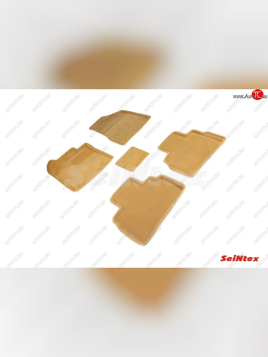 Комплект 3D ковриков в салон (ворсовые / бежевые) Seintex Nissan Murano 3 Z52 дорестайлинг (2015-2022)  с доставкой в г. Керчь