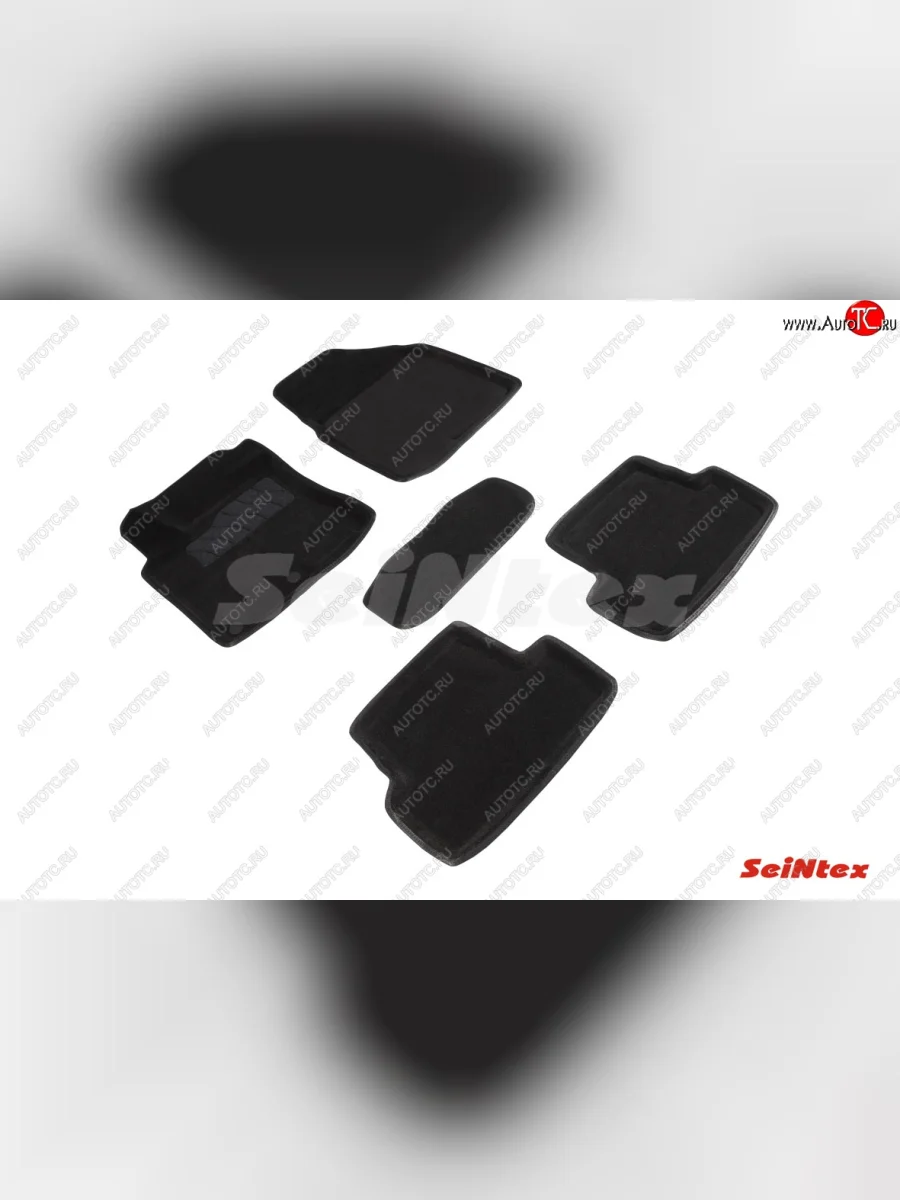 Комплект 3D ковриков в салон (ворсовые / чёрные) Seintex Nissan Qashqai 1 J10 дорестайлинг (2007-2010)  в Керчи Республика Крым