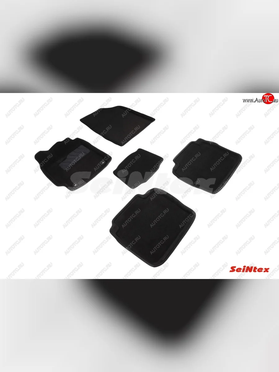 Комплект 3D ковриков в салон (ворсовые / чёрные) Seintex Toyota Camry XV50 дорестайлинг (2011-2014)  с доставкой в г. Керчь
