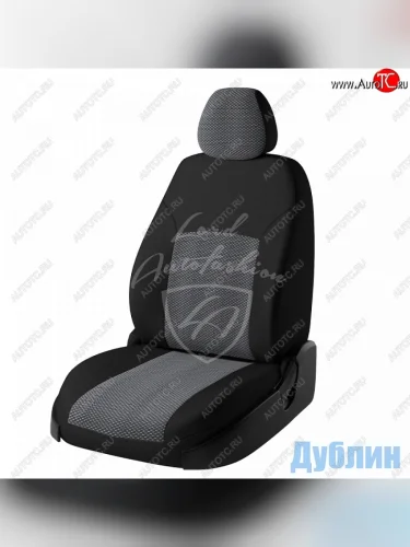Чехлы для сидений  Niva (2016-2019) Lord Autofashion Дублин (жаккард) (Черный, вставка Ёж Белый) Лада ВАЗ 2123 (Нива Шевроле) 1 рестайлинг (2009-2020)