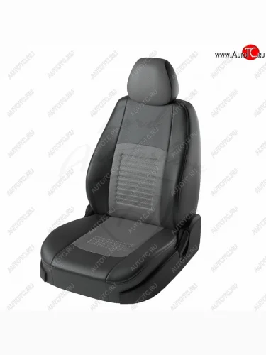 Чехлы для сидений Lord Autofashion Турин (экокожа) (Черный, вставка серая) Renault Arkana (2019-2025)