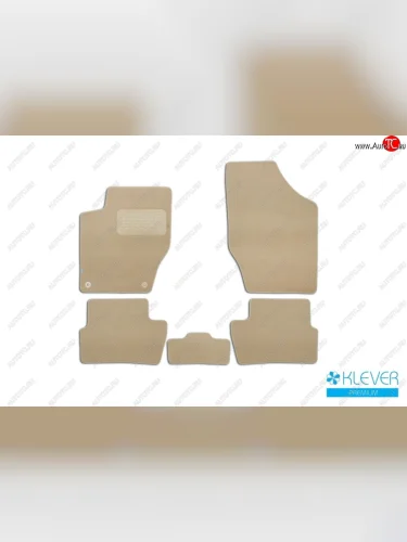 Коврики в салон (текстиль, бежевые) Klever Premium Peugeot 408 (2010-2017)  дорестайлинг