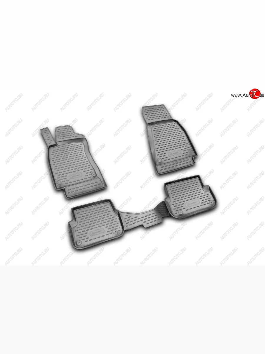 Коврики в салон (полиуретан, серые) Element Audi A6 C6 дорестайлинг, универсал (2004-2008)  с доставкой в г. Пермь