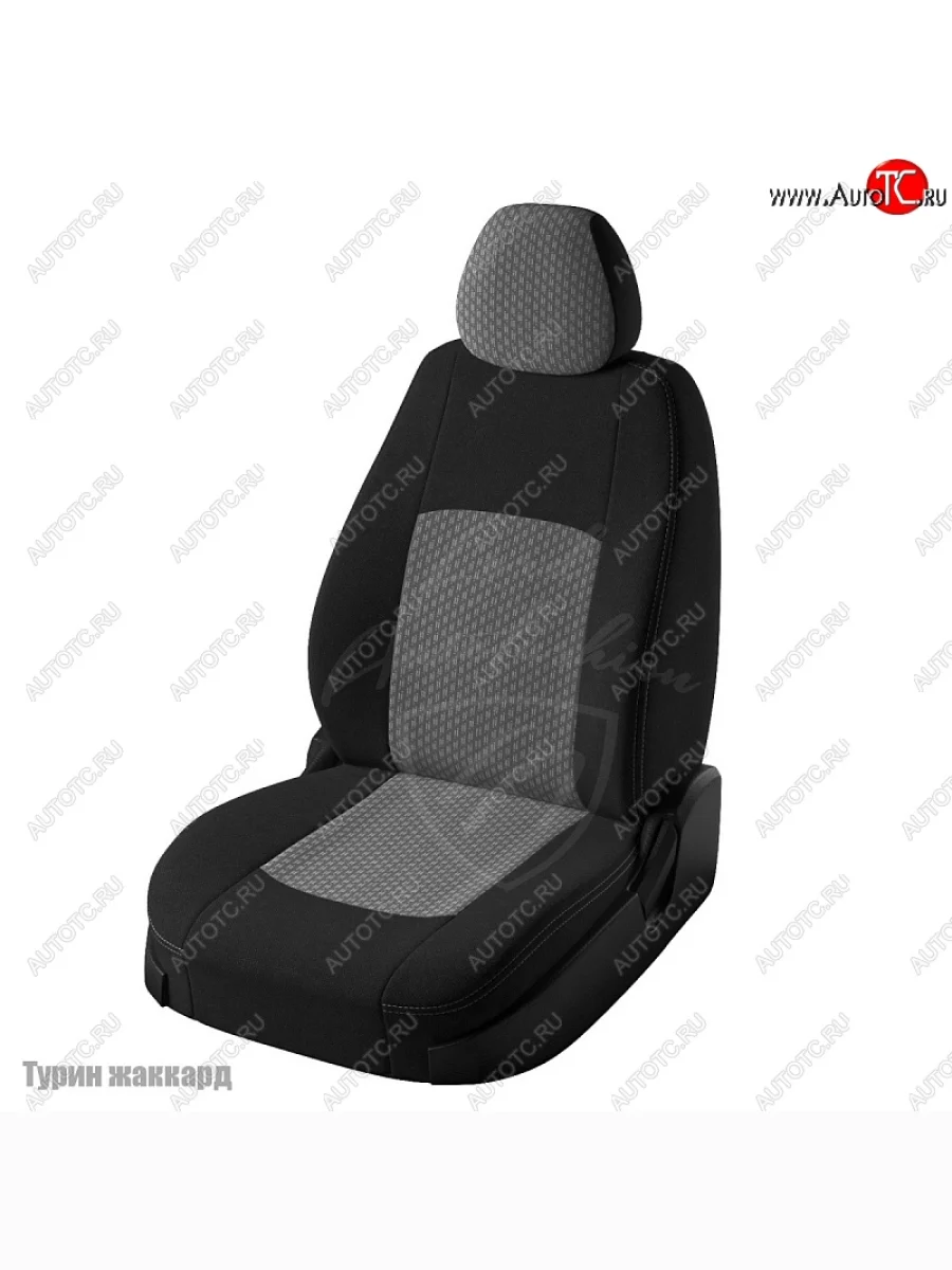 Чехлы для сидений Lord Autofashion Турин (жаккард) Hyundai Elantra HD (2006-2011) (Черный, вставка Люкс-94)  в Керчи Республика Крым
