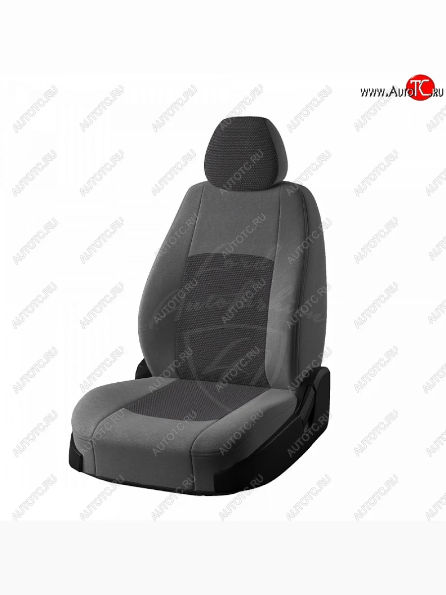 Чехлы для сидений (Comfort) Lord Autofashion Турин (жаккард) KIA Cerato 2 TD седан (2008-2013) (Серый Норд, вставка Тома серый)  в Керчи Республика Крым