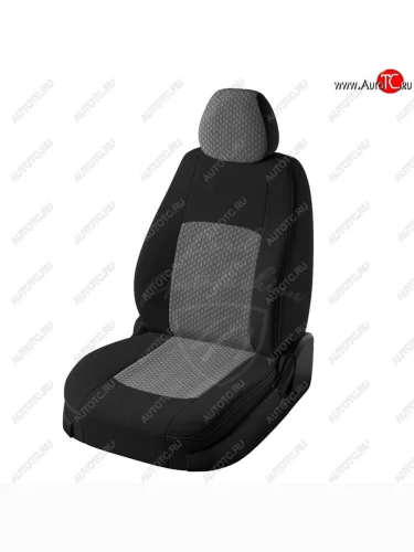 Чехлы для сидений Lord Autofashion Турин (жаккард) (Черный, вставка Люкс-94) KIA Cerato 4 BD дорестайлинг, хэтчбэк (2018-2021)