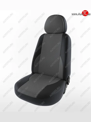 Чехлы для сидений (3-х местная) Lord Autofashion Вегас (экокожа) (Черный, вставка серая) ГАЗ ГАЗель 3302 дорестайлинг шасси (1994-2002)