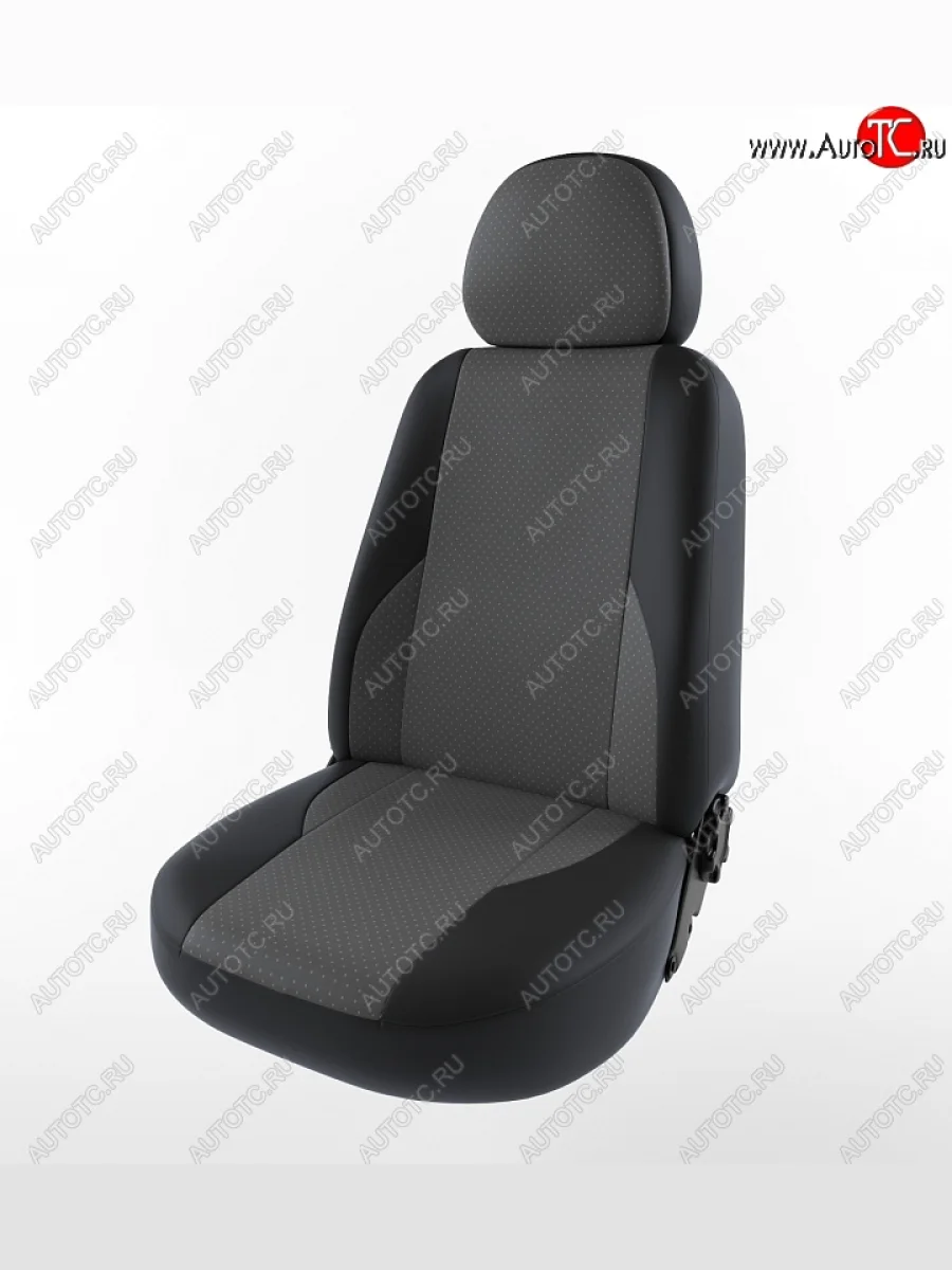 Чехлы для сидений (3-х местная) Lord Autofashion Вегас (экокожа) ГАЗ ГАЗель 3302 дорестайлинг шасси (1994-2002) (Черный, вставка серая)  в Воронеже Воронежской области
