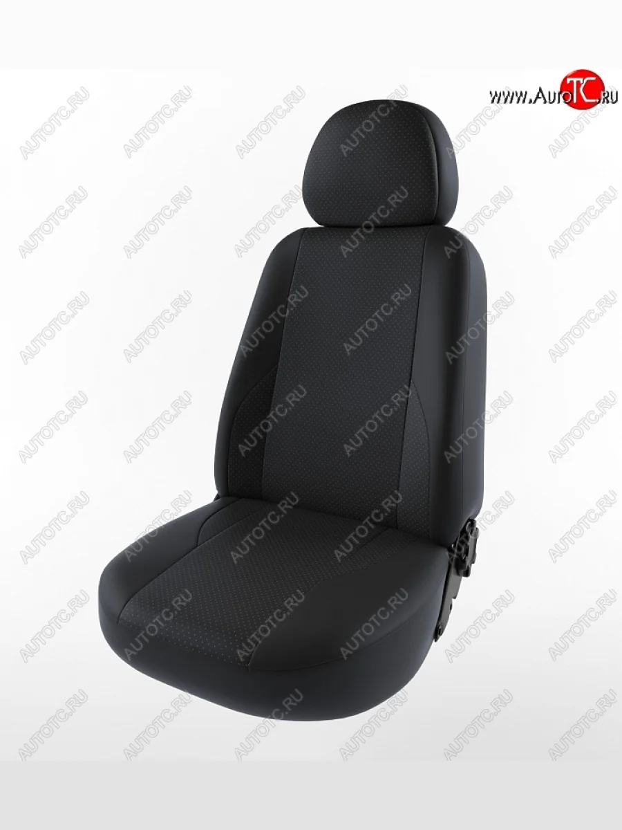 Чехлы для сидений (3-х местная) Lord Autofashion Вегас (экокожа) ГАЗ ГАЗель 3302 дорестайлинг шасси (1994-2002) (Черный, вставка черная)  в Воронеже Воронежской области