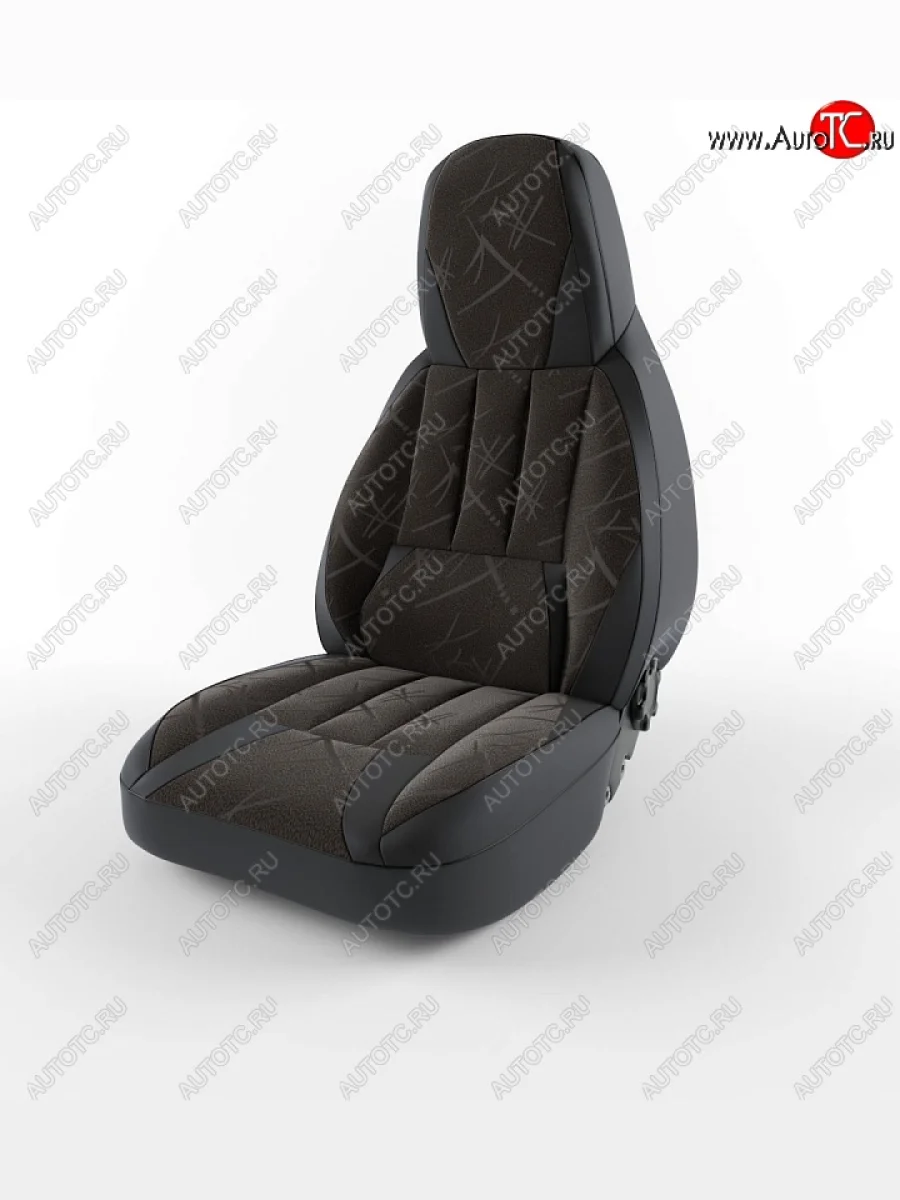 Чехлы для сидений Lord Autofashion Форсаж (экокожа)  Daewoo Matiz (1998-2016) M100, M150 (Черный, вставка Велюр Сарния)  в Самаре Самарской области