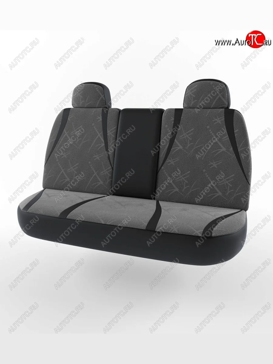 Чехлы для сидений (3-х местная) Lord Autofashion Форсаж (экокожа) ГАЗ ГАЗель 3302 дорестайлинг шасси (1994-2002) (Черный, вставка флок AUTO трафл)  в Перми Пермском крае