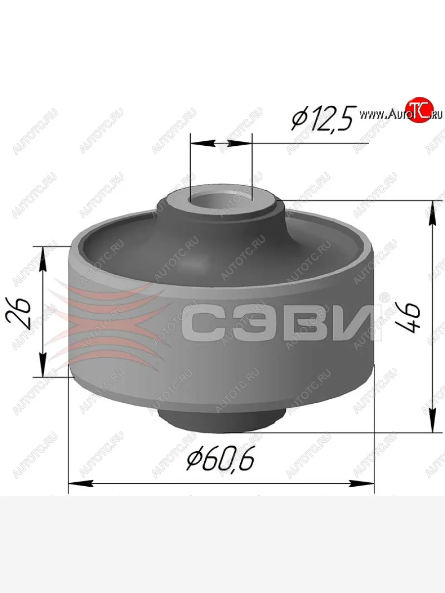Шарнир рычагов передней подвески СЭВИ-Эксперт (задний) Chevrolet Aveo T200 хэтчбек 5 дв (2002-2008)  в Перми Пермском крае