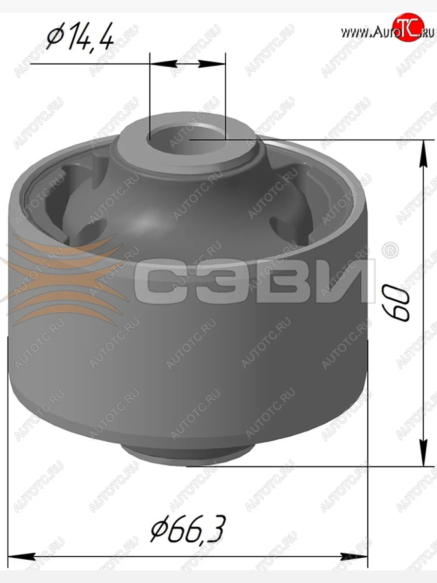 Шарнир рычагов передней подвески СЭВИ-Эксперт (задний) Hyundai Solaris HCR седан дорестайлинг (2017-2020)  в Перми Пермском крае