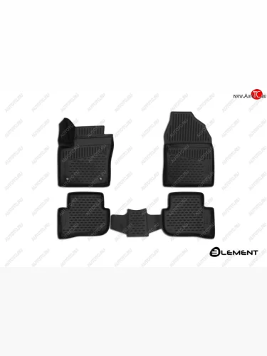 Коврики 3D в салон (полиуретан) (4WD, SUV) Element Toyota C-HR  NGX10, ZGX10 (2016-2019) дорестайлинг