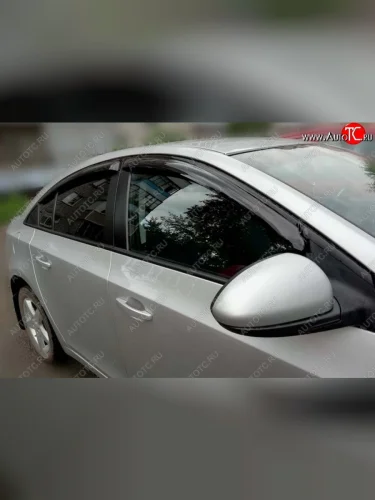 Дефлекторы окон (ветровики) SIM Chevrolet Cruze  J300 (2009-2015) седан дорестайлинг, седан рестайлинг