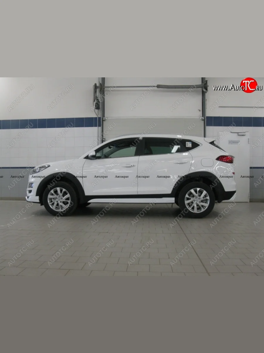 Накладки пластиковых порогов АВТОКРАТ Hyundai Tucson TL рестайлинг (2018-2021) (Неокрашенные)  в Керчи Республика Крым